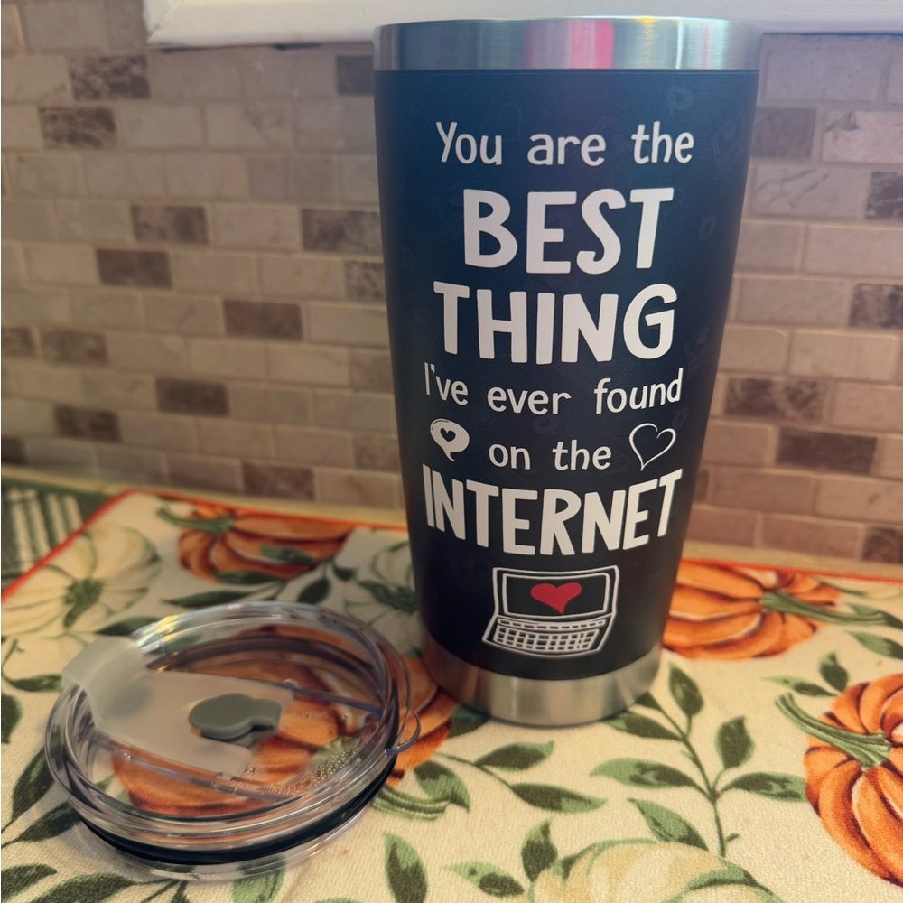 Black Insulated Tumbler with saying